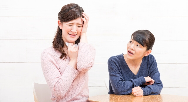 義母からの言葉を気にする妻